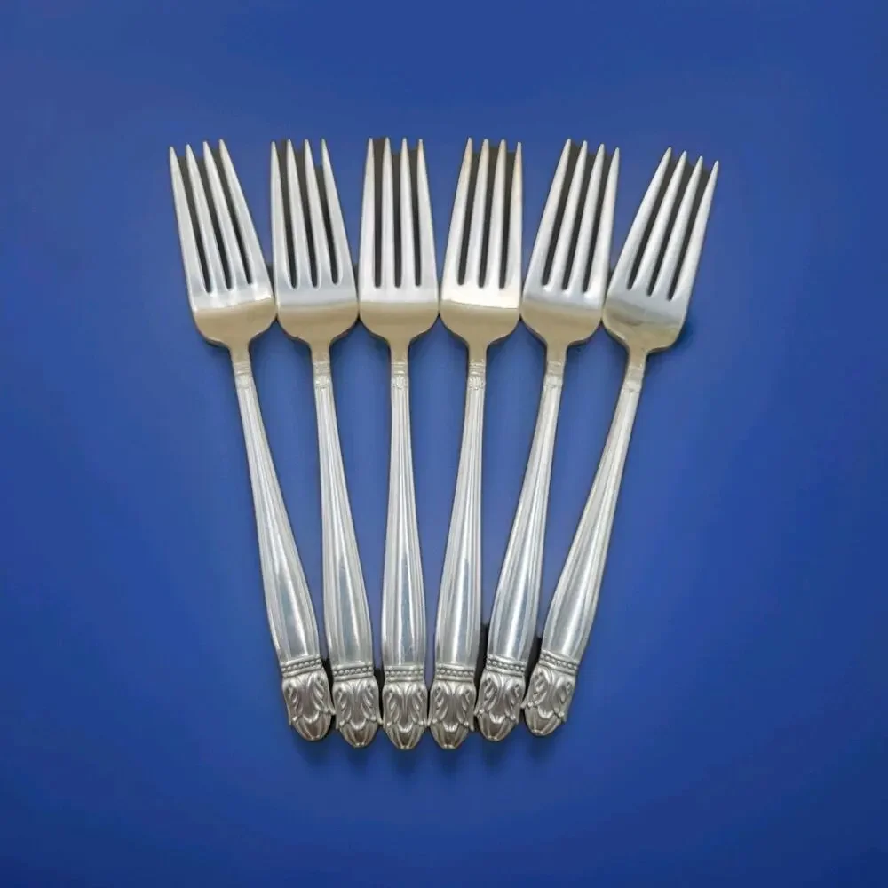 Service for 6 DANISH PRINCESS Silverplate Holmes & Edwards Flatware Set in Case